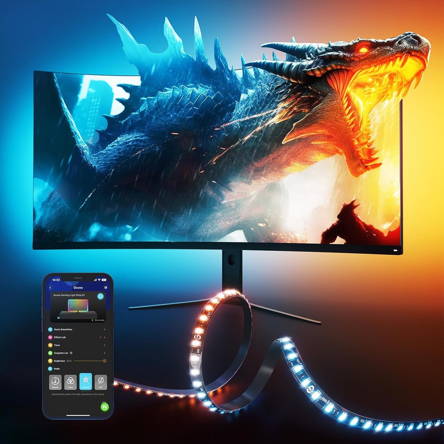 Tira led inteligente para monitores de 27-34" Govee G1