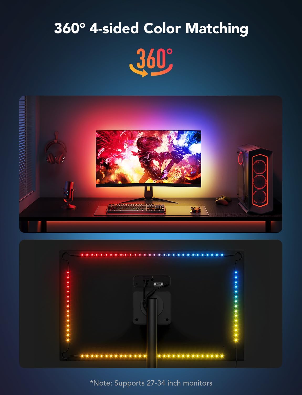 Tira led inteligente para monitores de 27-34" Govee G1
