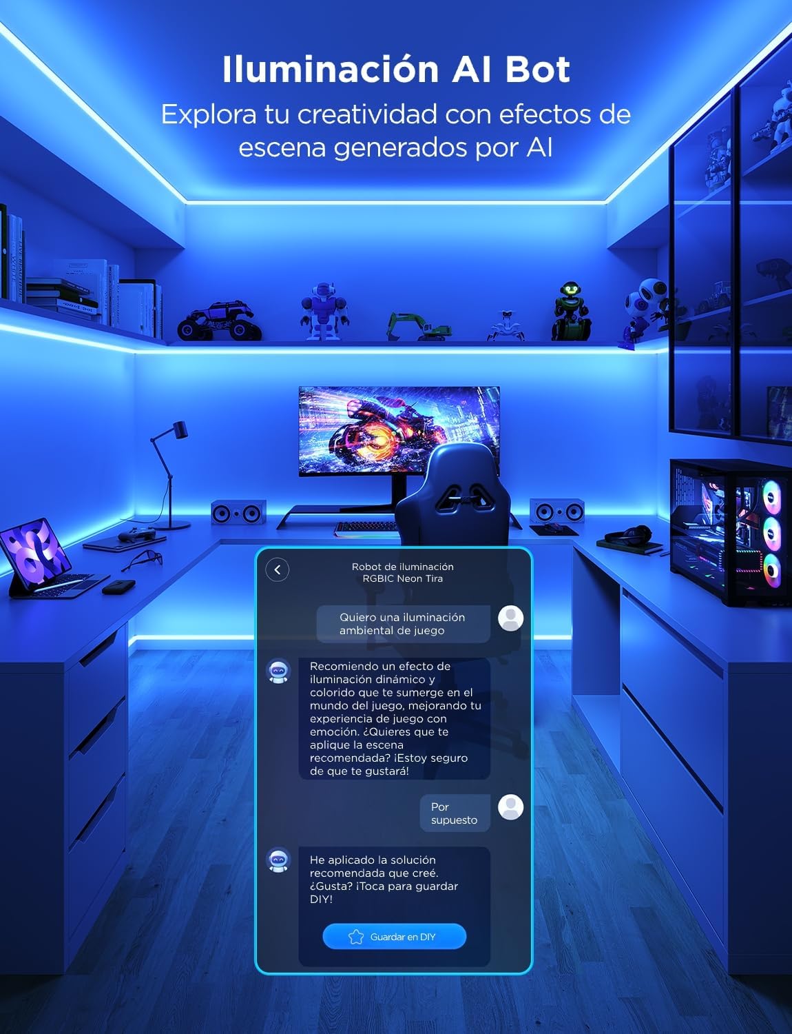 Tira led estilo Neon Govee para esquinas