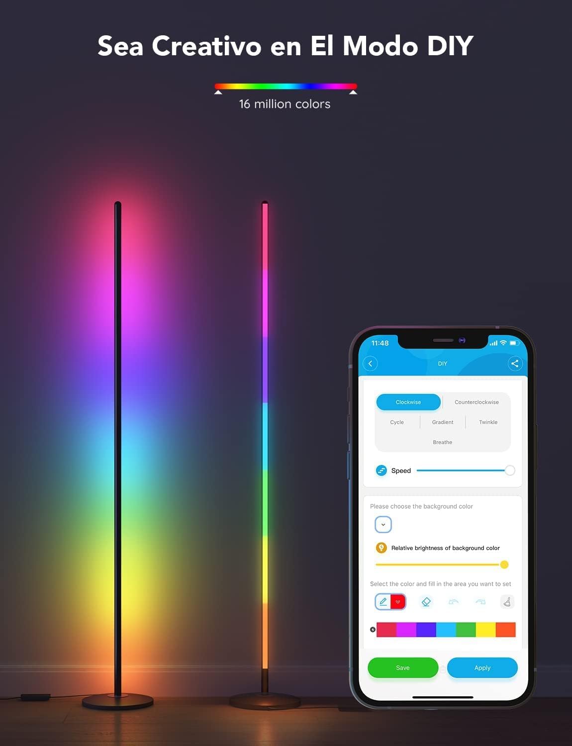Lampara de pie Led inteligente GOVEE RGBIC