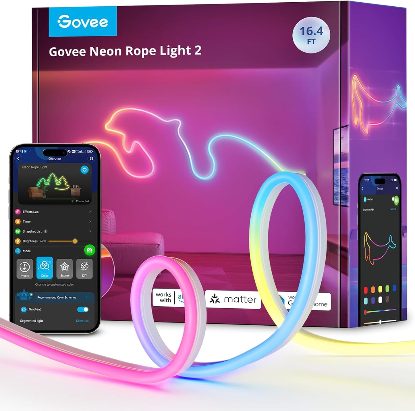 Tira de luces Led Estilo Neon Govee Rope 2