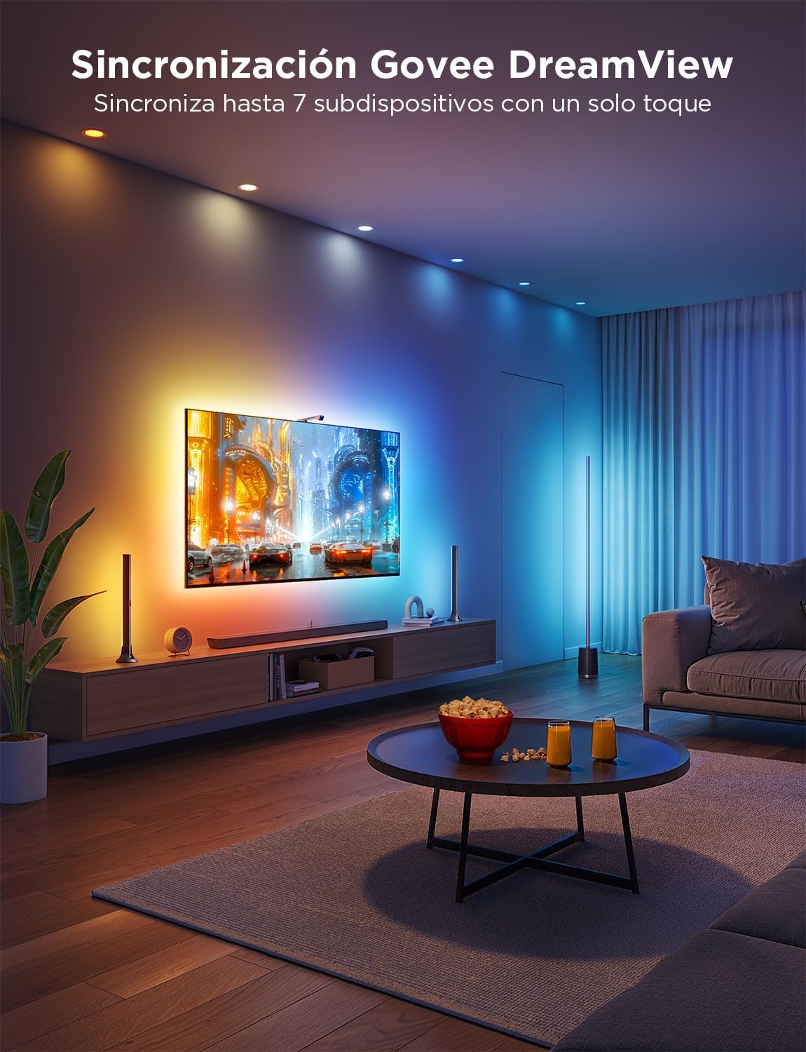 Kit de Luces Led para TV Govee T3 - Tira Led + Barras de Luz + Camara