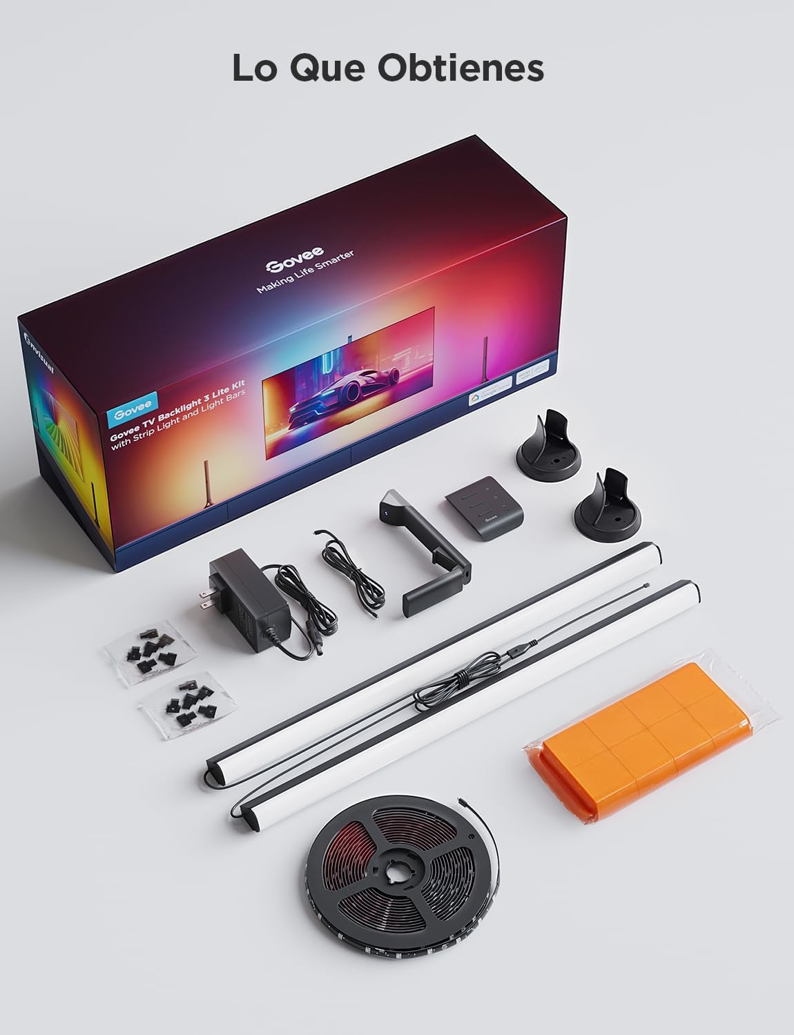Kit de Luces Led para TV Govee T3 - Tira Led + Barras de Luz + Camara
