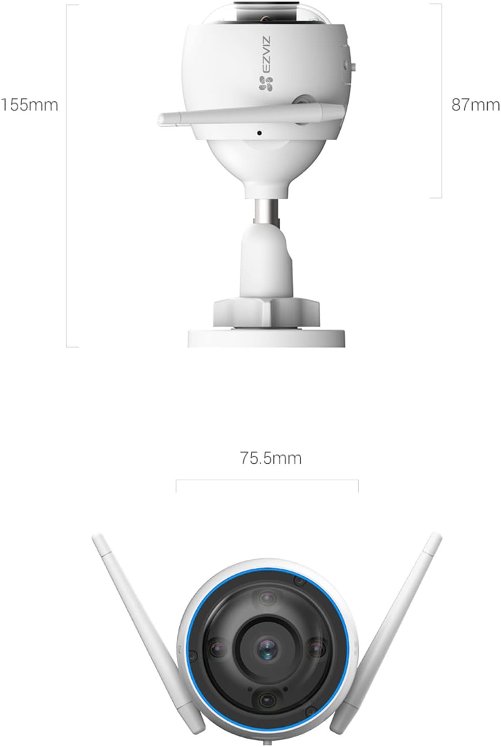 Cámara De Seguridad Ezviz H3 Wifi 3K 5mp