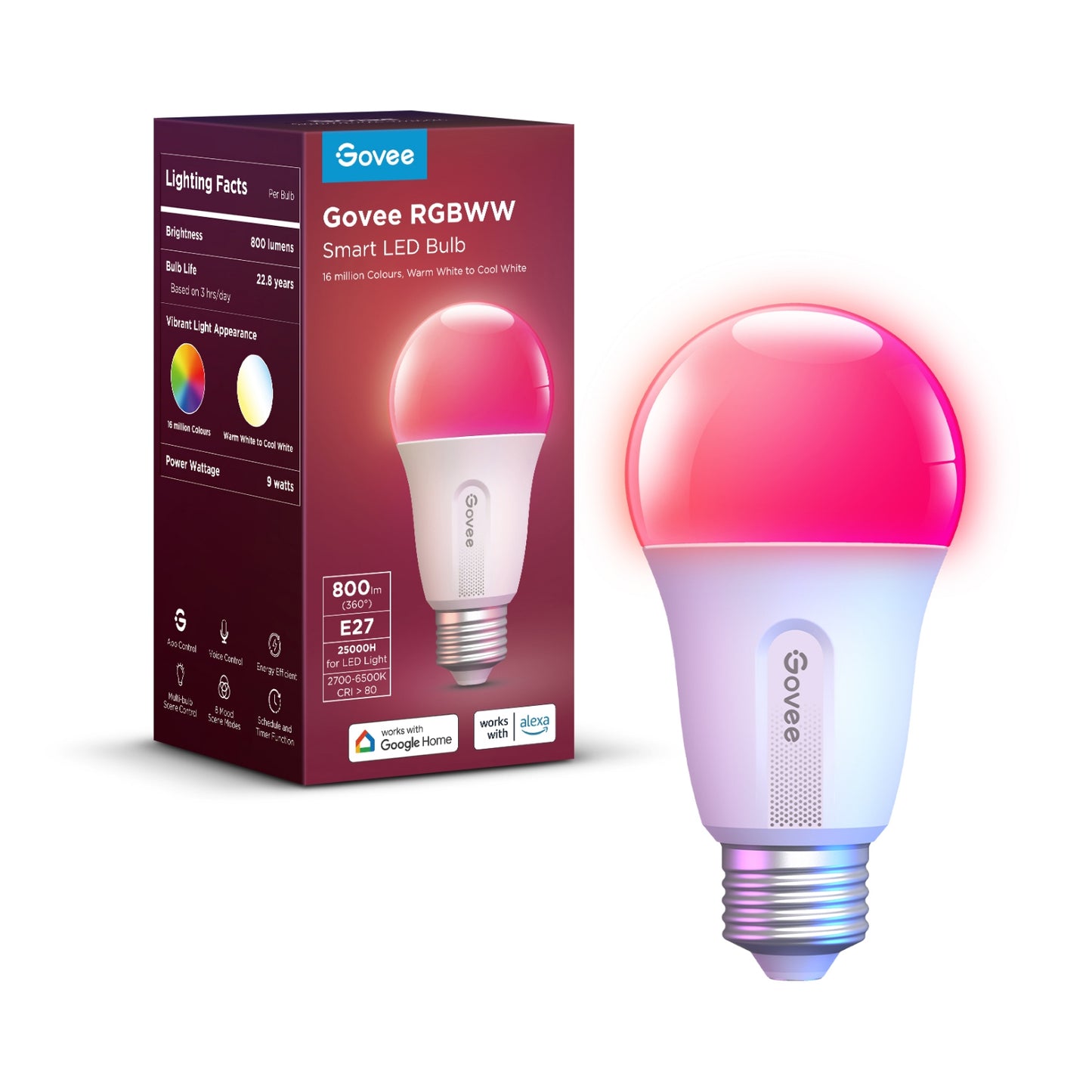 Foco inteligente Govee RGBWW 800 Lumenes
