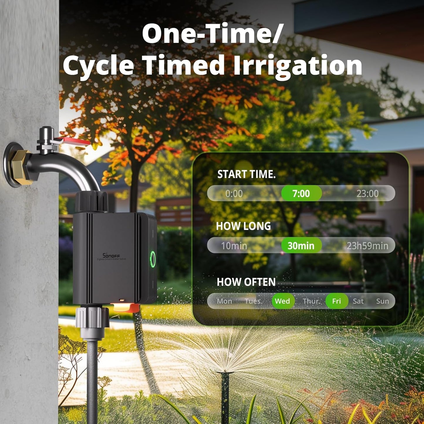 Válvula de agua Inteligente Zigbee Sonoff SWV-BSP