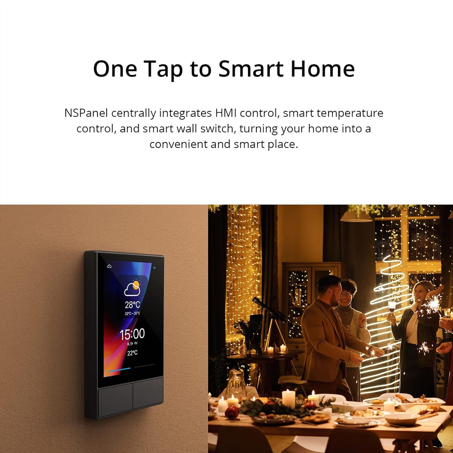 Interruptor de Pared Panel Inteligente Sonoff NSPanel