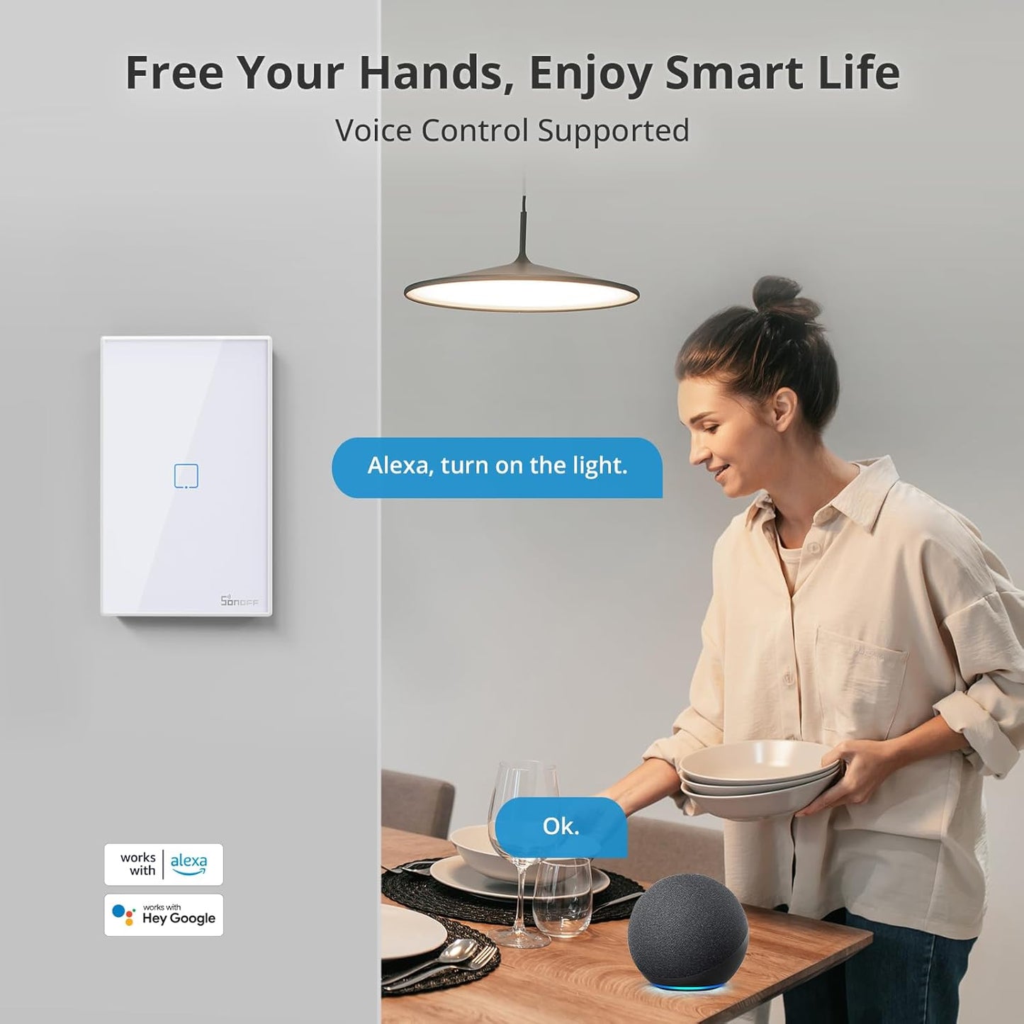 Interruptor de pared Inteligente Sonoff T2