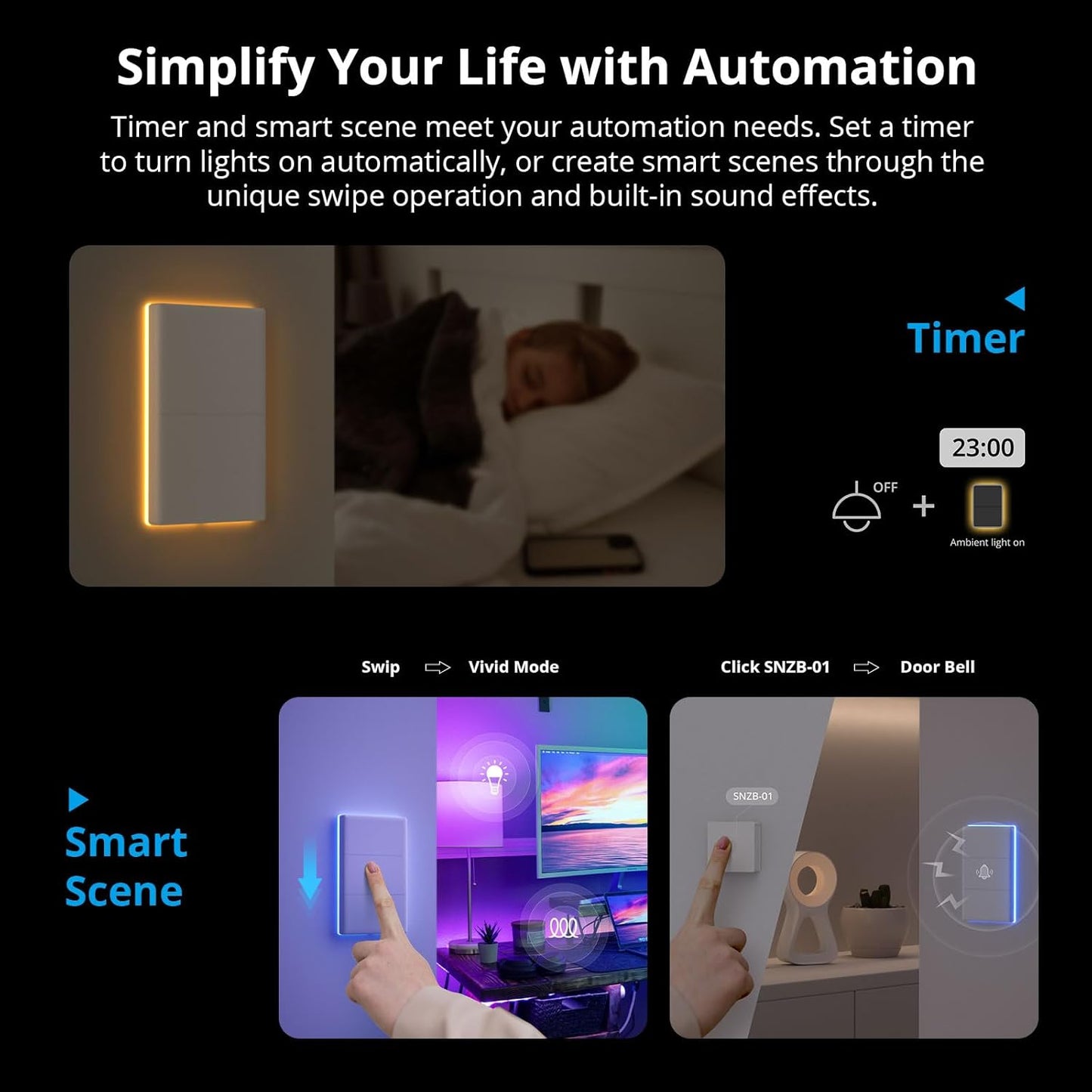 Interruptor de Pared Inteligente Sonoff Tx Ultimate T5 Wifi