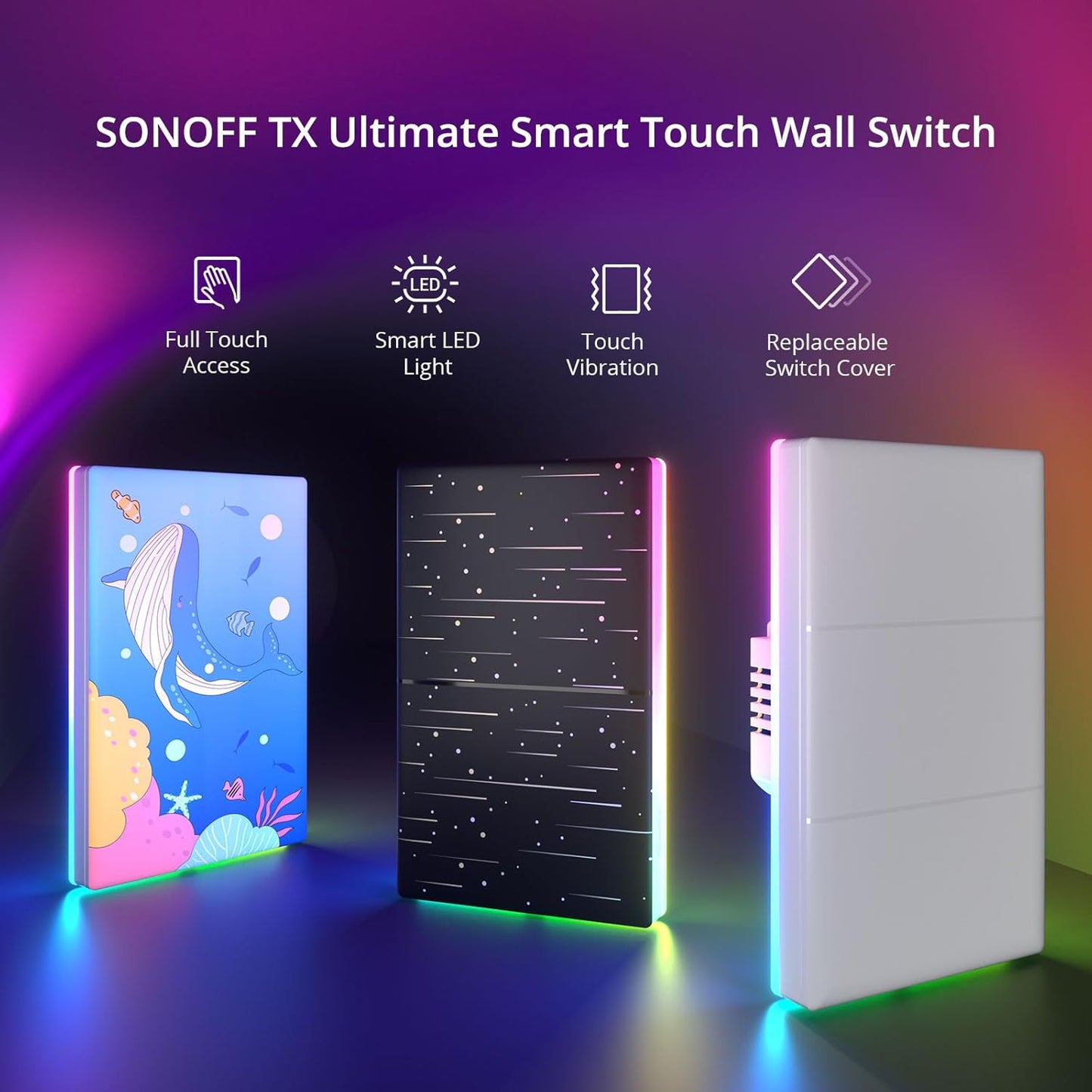 Interruptor de Pared Inteligente Sonoff Tx Ultimate T5 Wifi