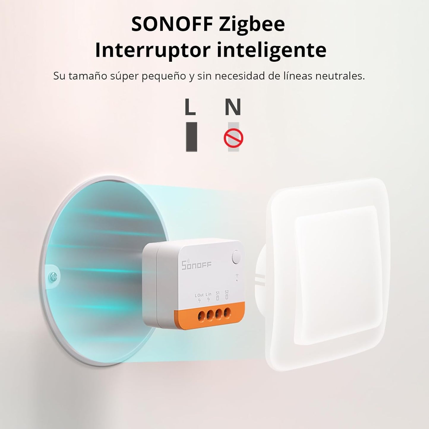 Interruptor inteligente Zigbee Sonoff ZBMINIL2 sin neutro
