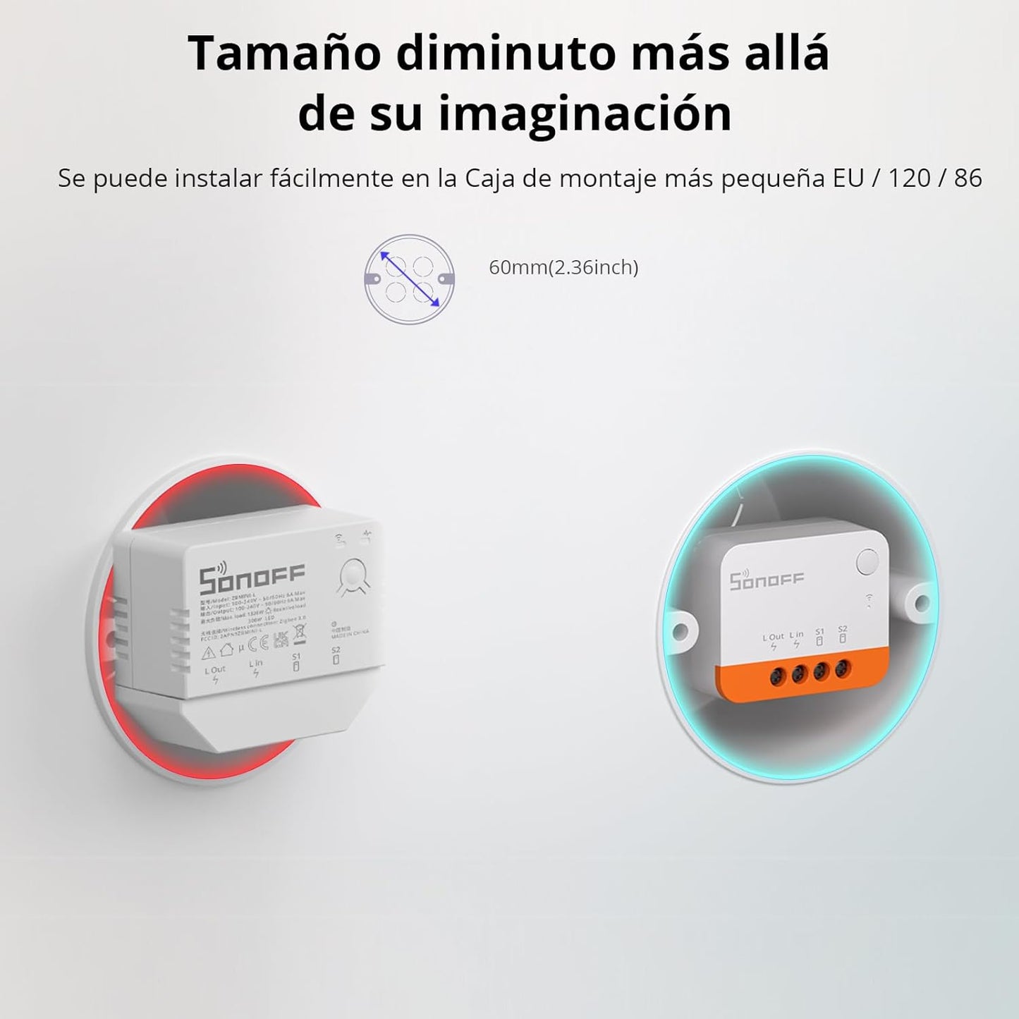 Interruptor inteligente Zigbee Sonoff ZBMINIL2 sin neutro