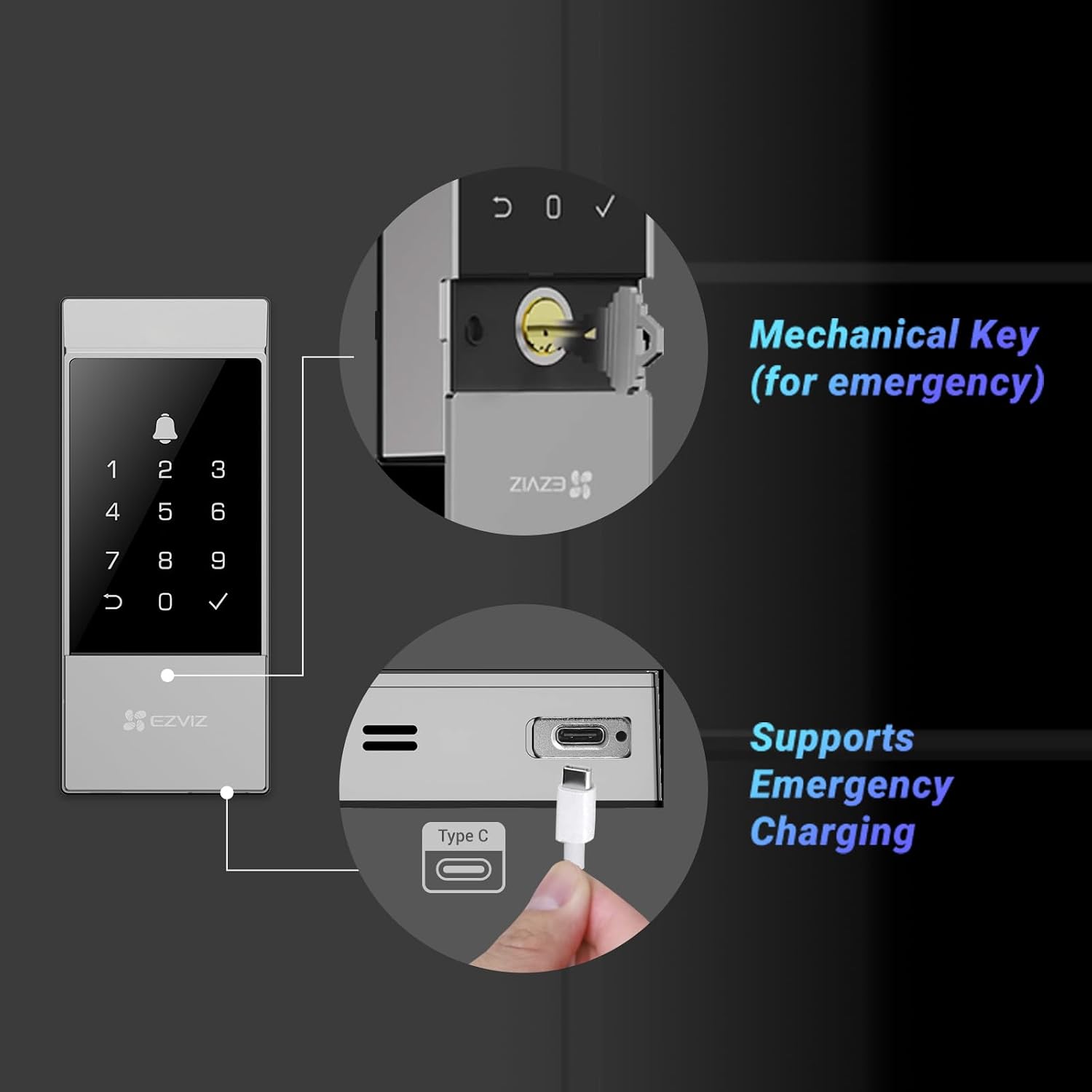 Cerradura de cerrojo Inteligente Ezviz DL04
