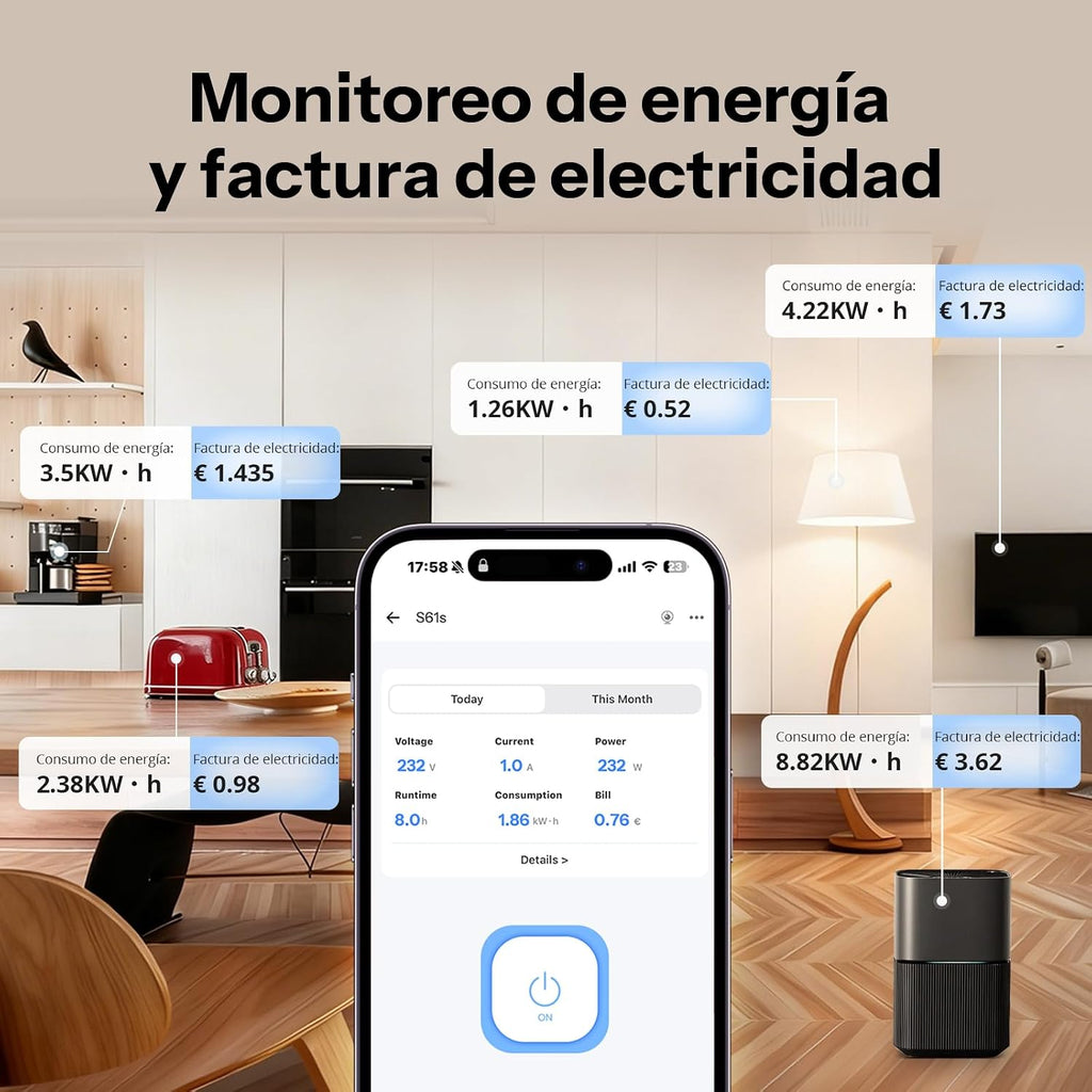 Enchufe inteligente Sonoff iPlug Gen2 S61s Type F Matter Wifi