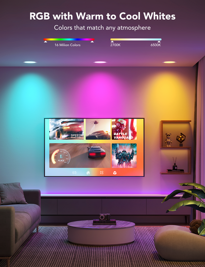Downlight empotrable de 4" Pack x2 Govee RGBWW Wifi + Bluethooth