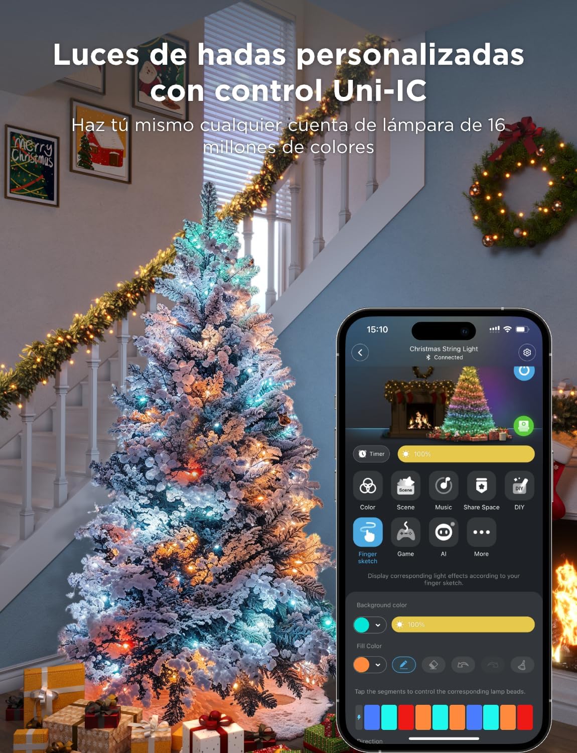 Luces de Navidad inteligentes Govee de 20 metros