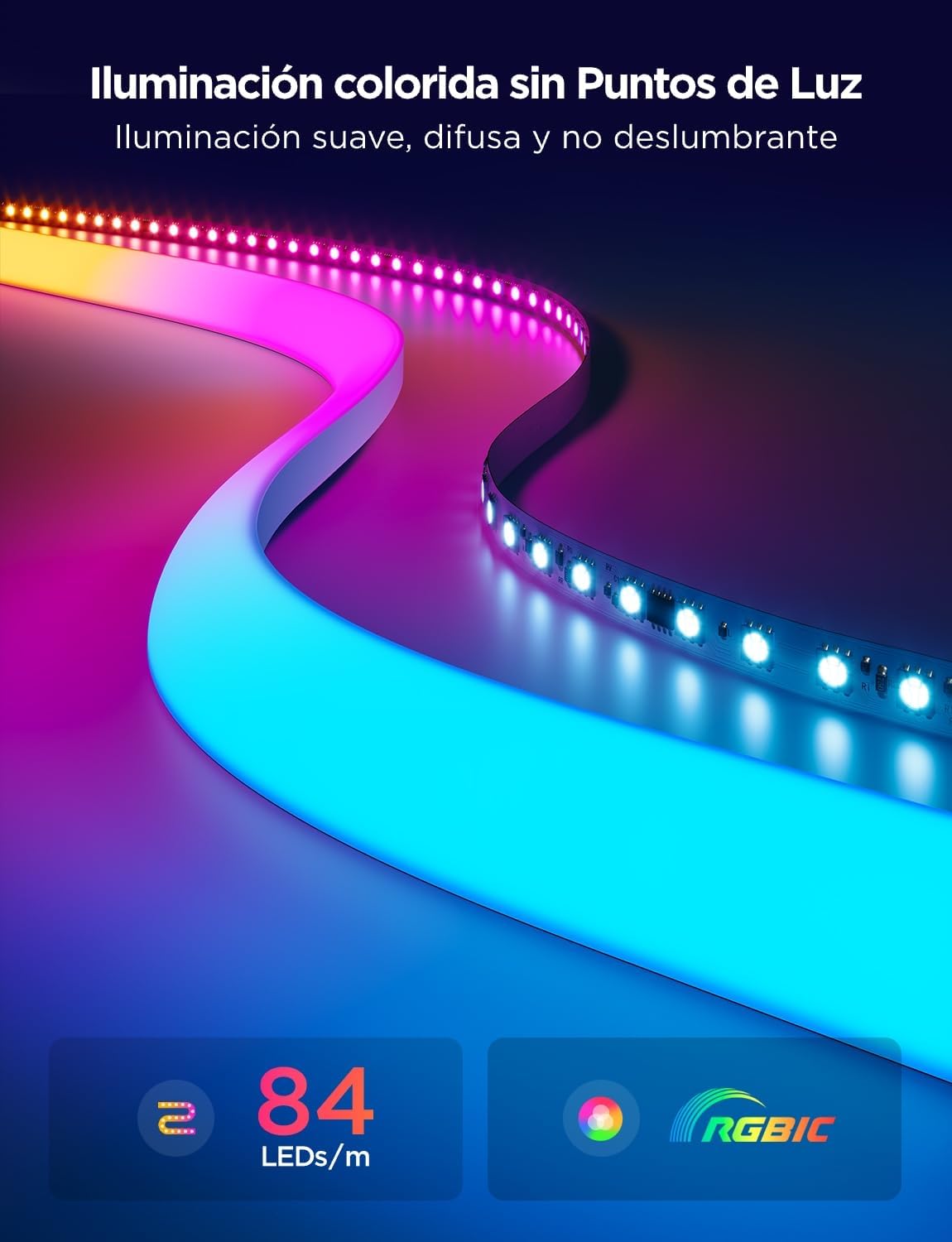 Tira led estilo Neon Govee para esquinas
