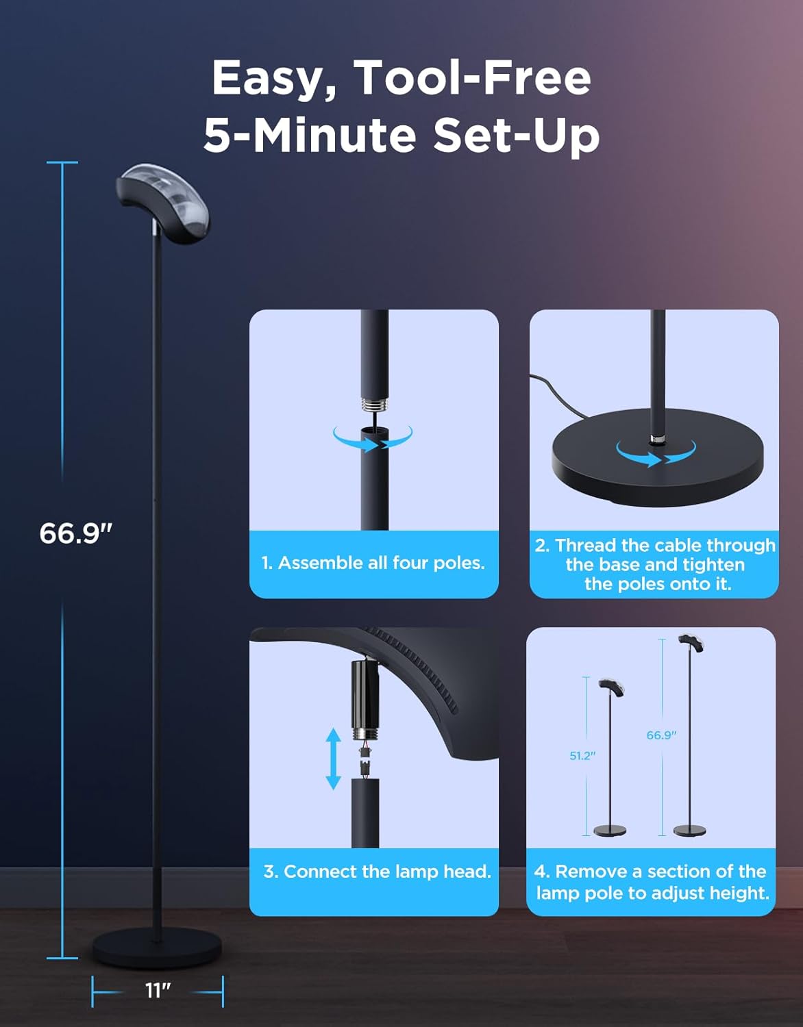 Govee Torchiere Lámpara de pie