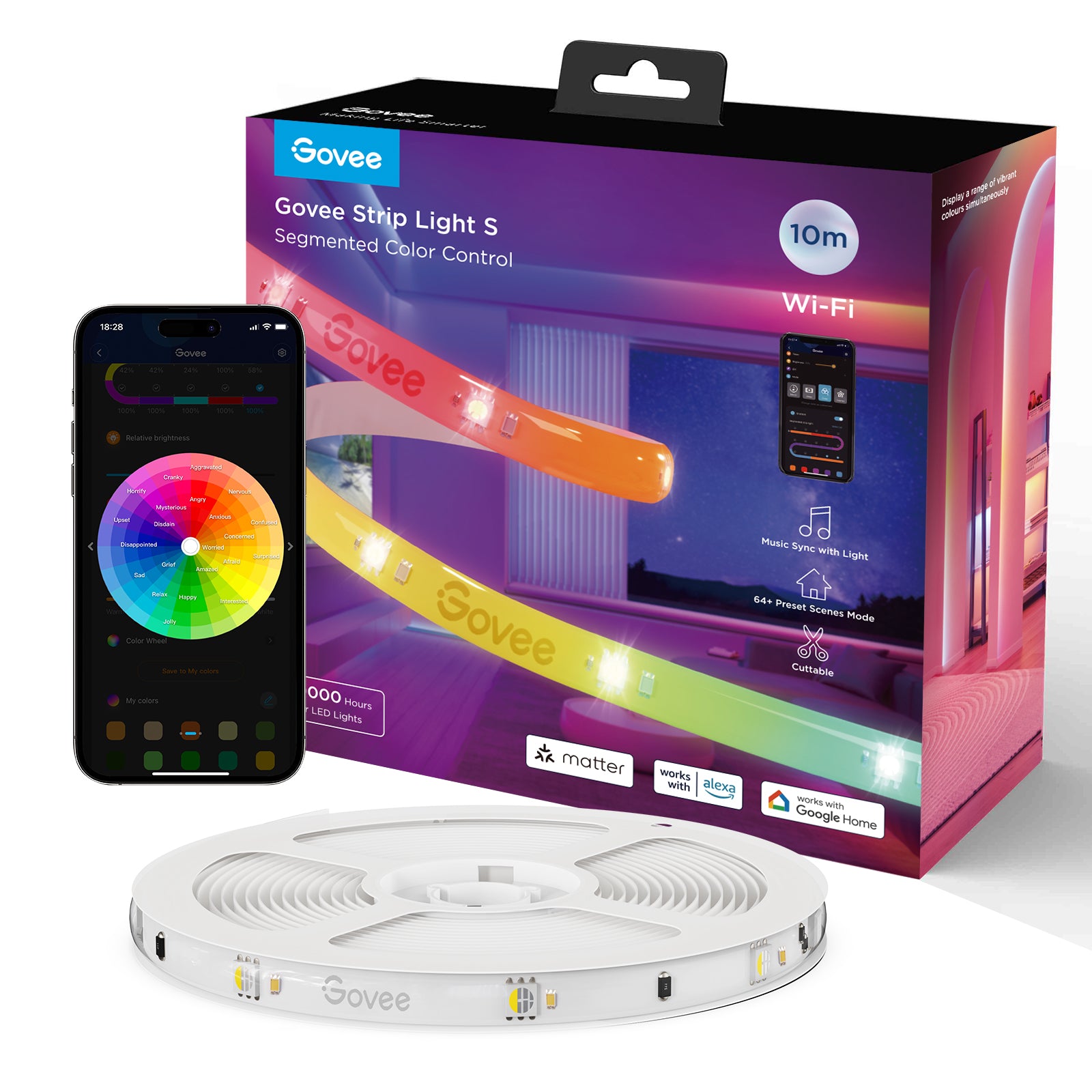 Tira de Luces Led Govee RGBIC S con revestimiento protector | Matter