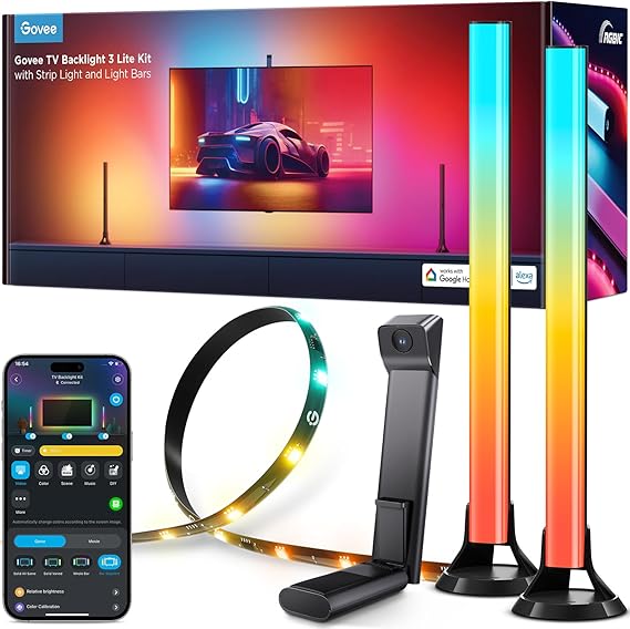 Kit de Luces Led para TV Govee T3 - Tira Led + Barras de Luz + Camara