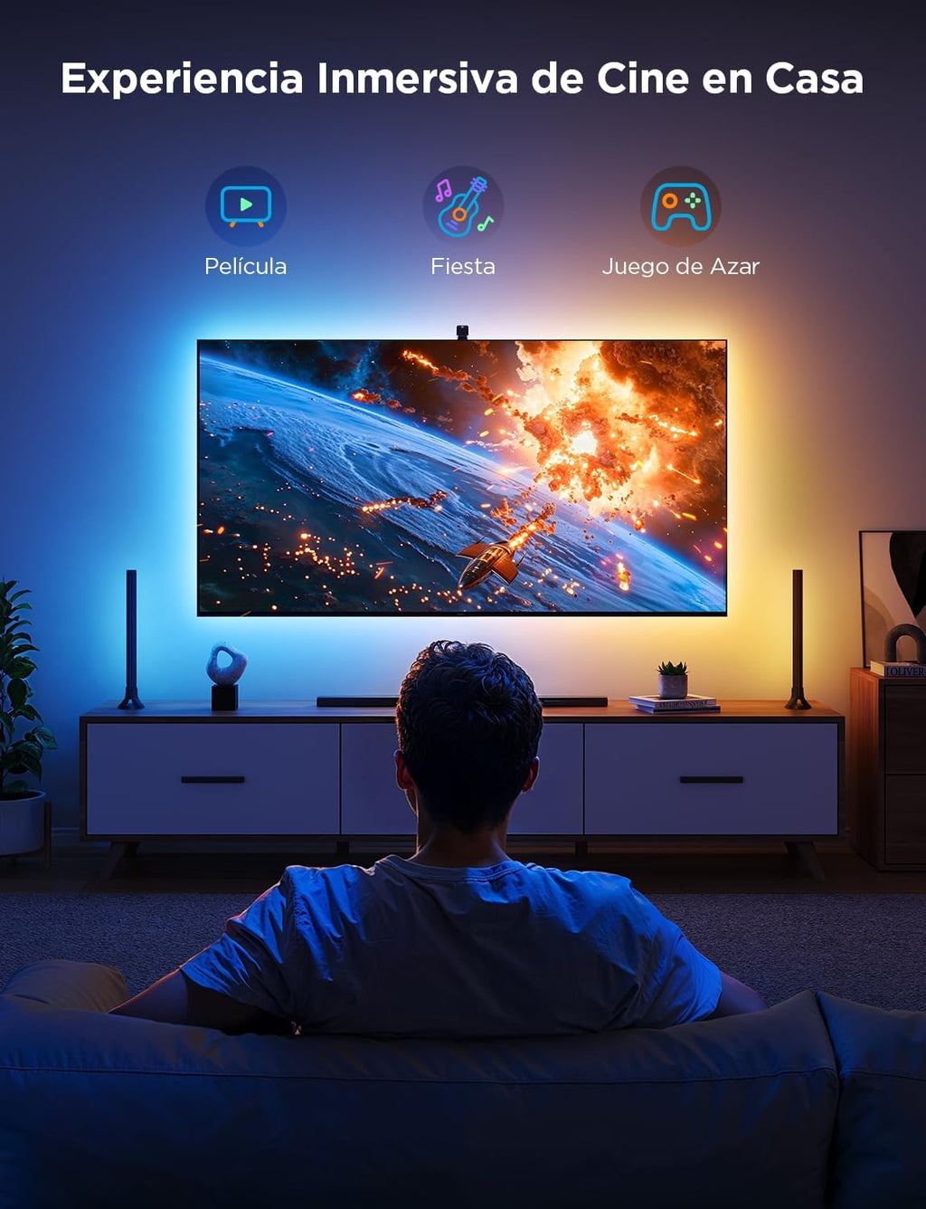 Kit de Luces Led para TV Govee T3 - Tira Led + Barras de Luz + Camara