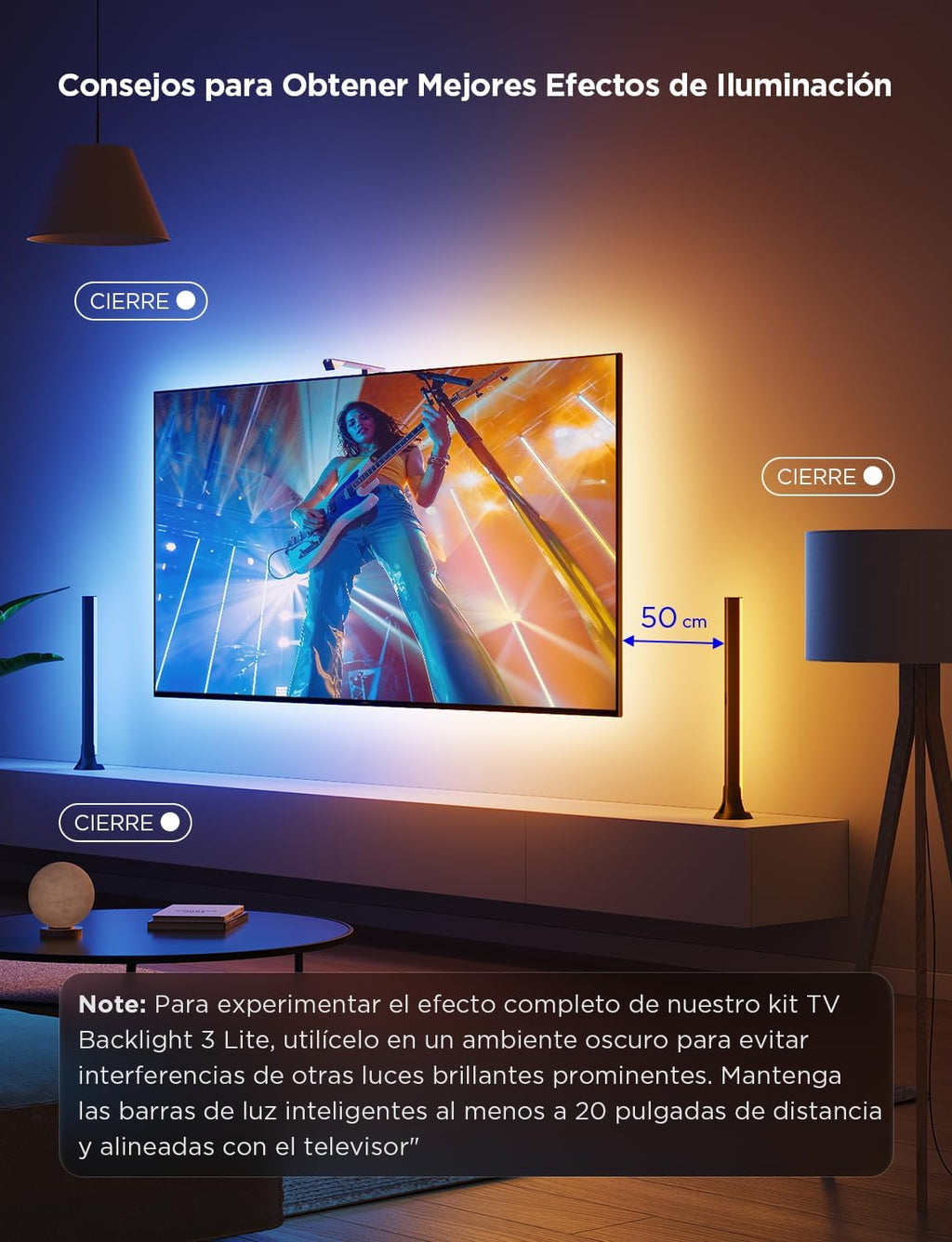 Kit de Luces Led para TV Govee T3 - Tira Led + Barras de Luz + Camara