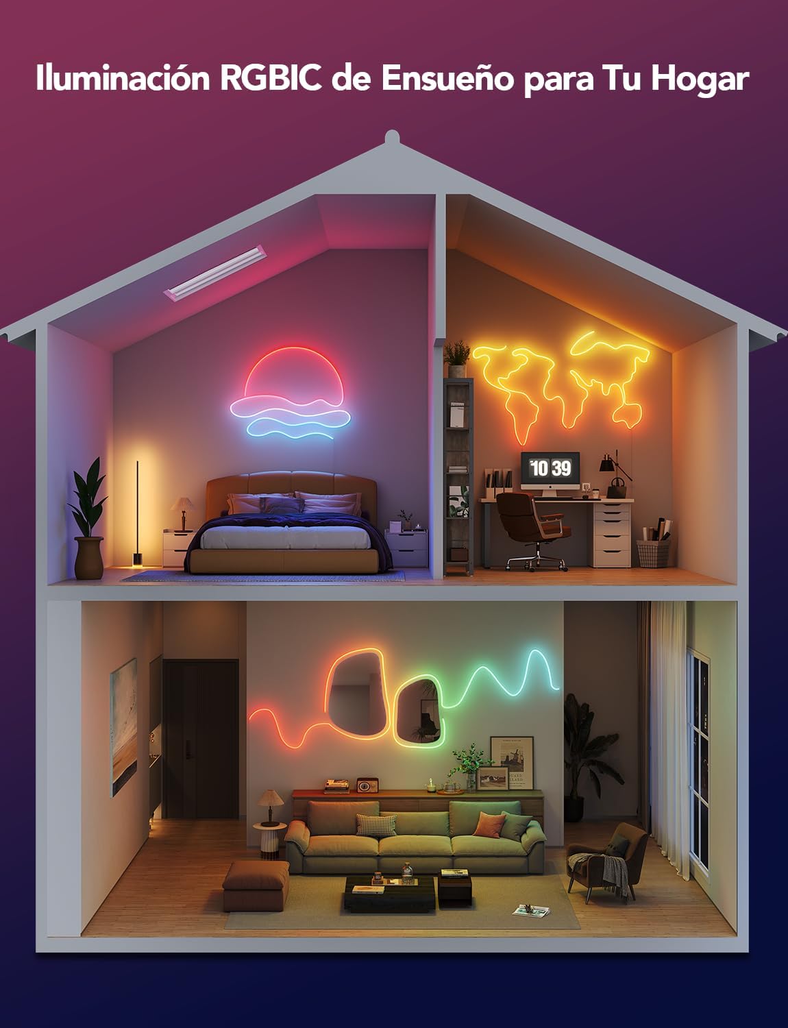 Tira de luces Led Estilo Neon Govee Rope 2