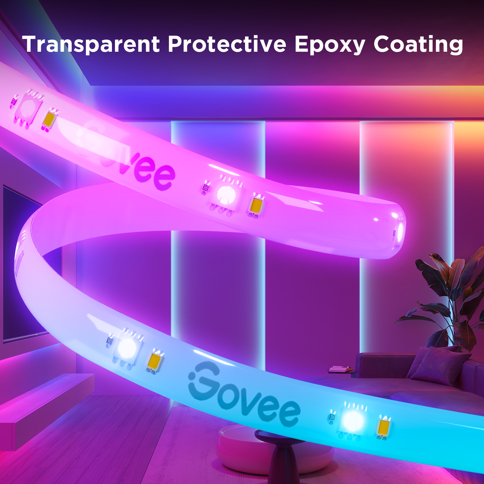 Tira de Luces Led Govee RGBIC S con revestimiento protector | Matter