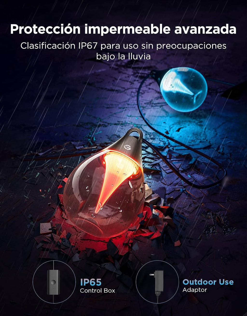 Guirnalda de luces transparentes Govee RGBWIC