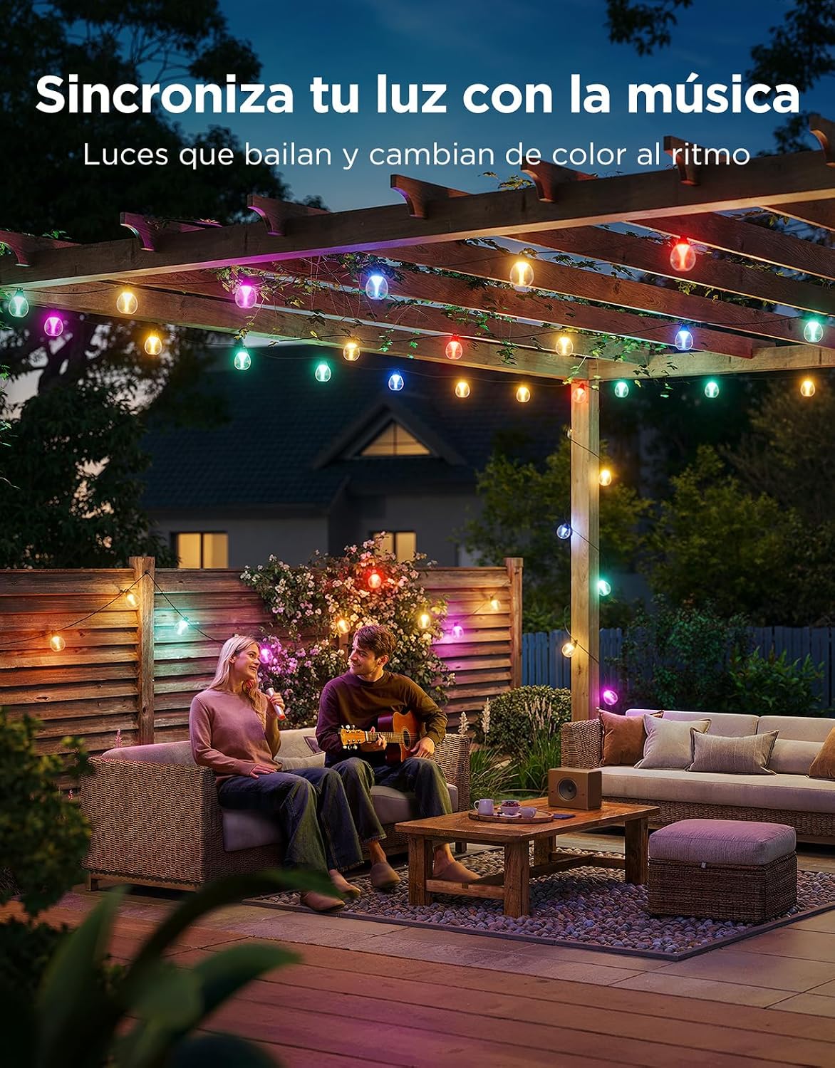 Guirnalda de luces transparentes Govee RGBWIC
