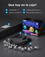 Guirnalda de luces transparentes Govee RGBWIC