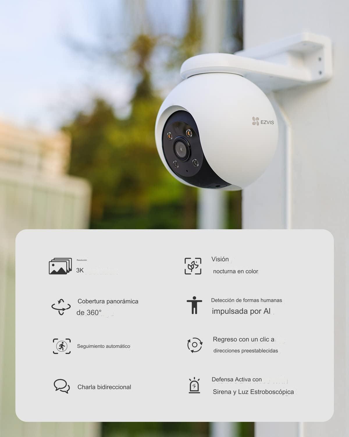 Cámara De Seguridad Ezviz H8 Pro Wifi 3k 5mp