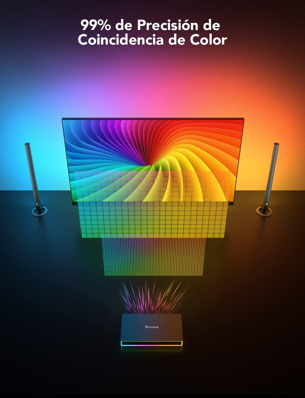 Barras Luminosas y Tira LED para Monitor de 27-34” - Kit AI GAMING BOX ...