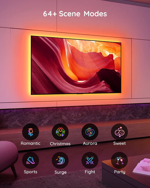 Luces Led RGB Govee Bluetooth para TVs de 46 a 60 pulgadas