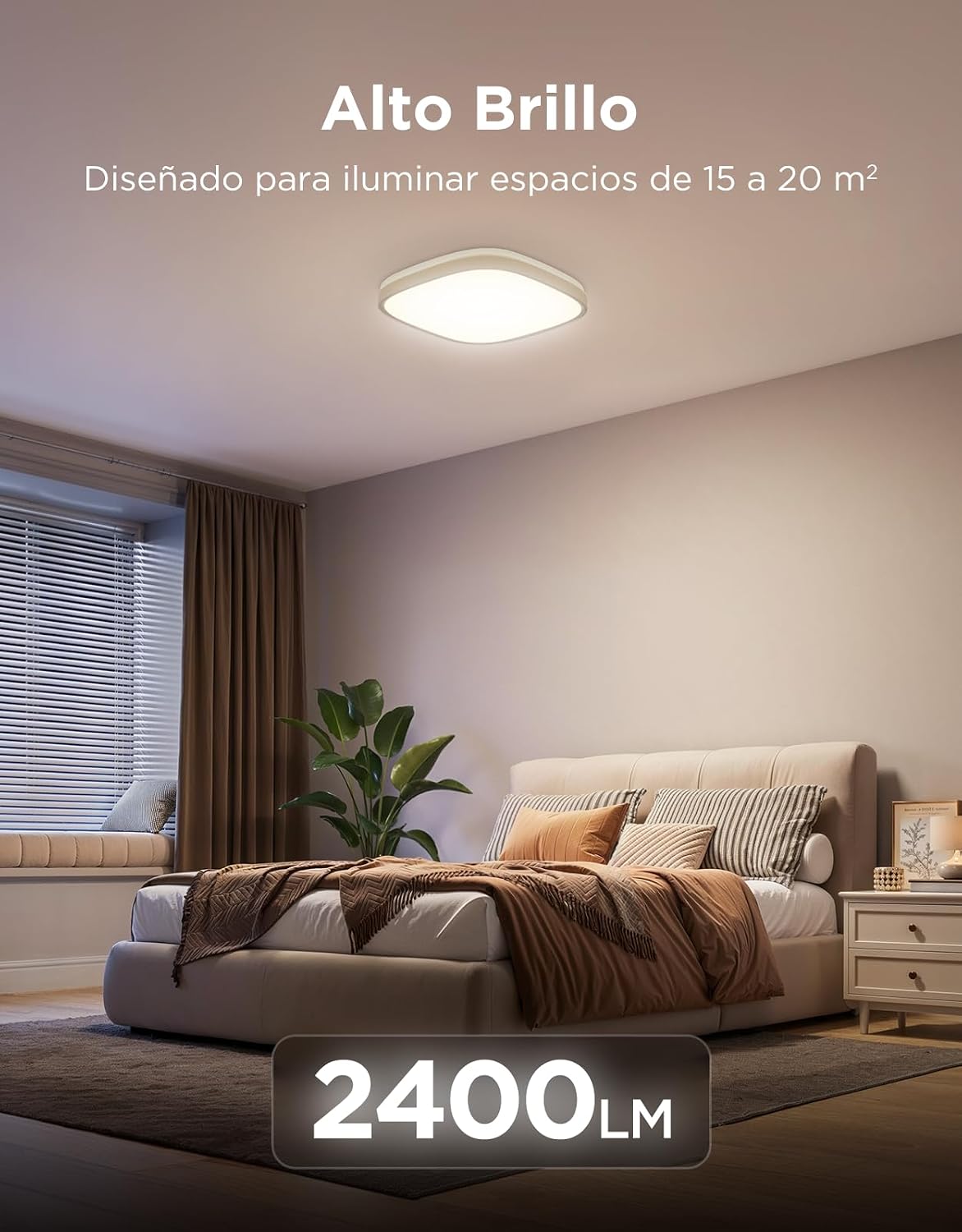 Plafón Led Inteligente Cuadrado Govee RGBIC