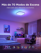 Plafón Led Inteligente Cuadrado Govee RGBIC