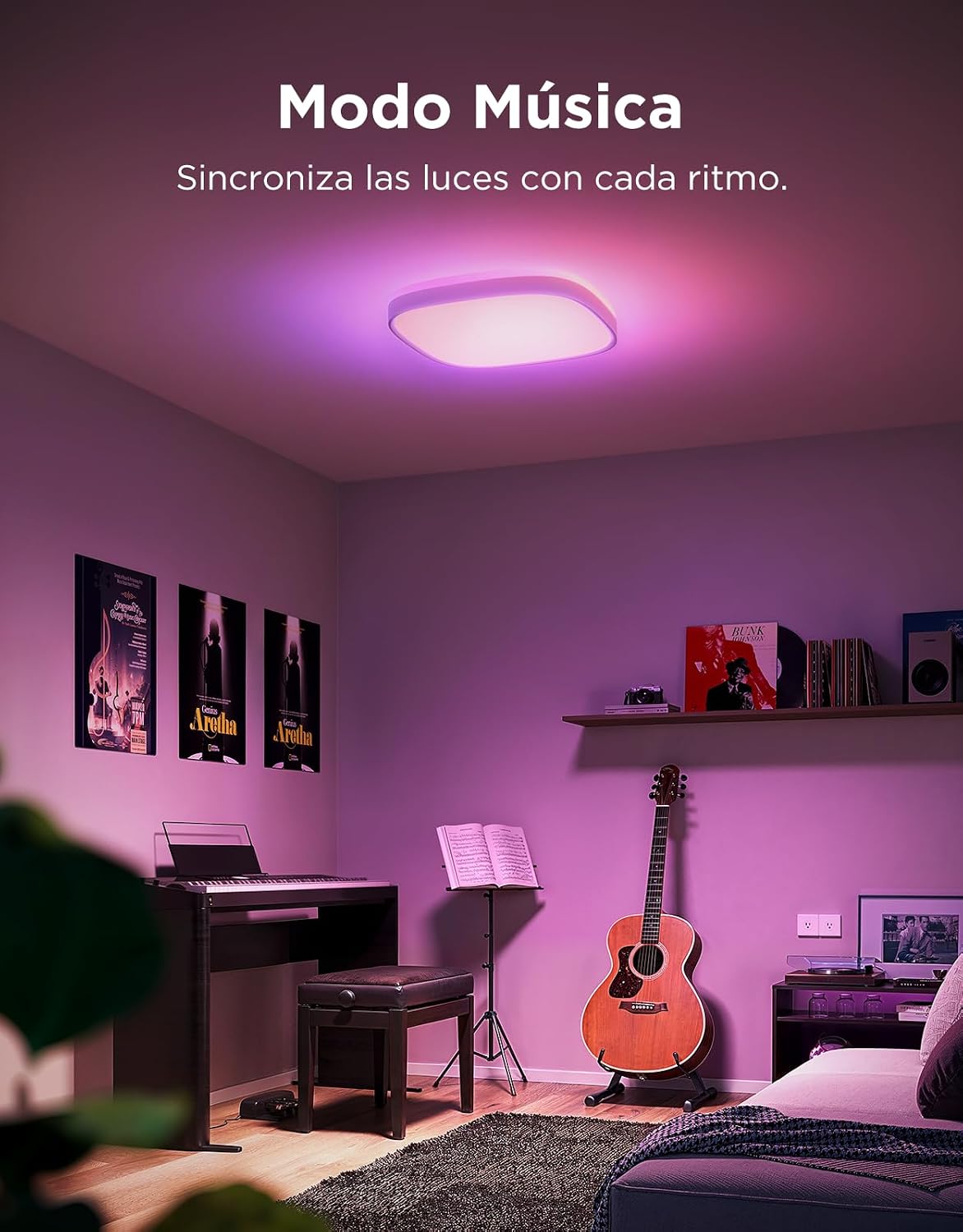 Plafón Led Inteligente Cuadrado Govee RGBIC