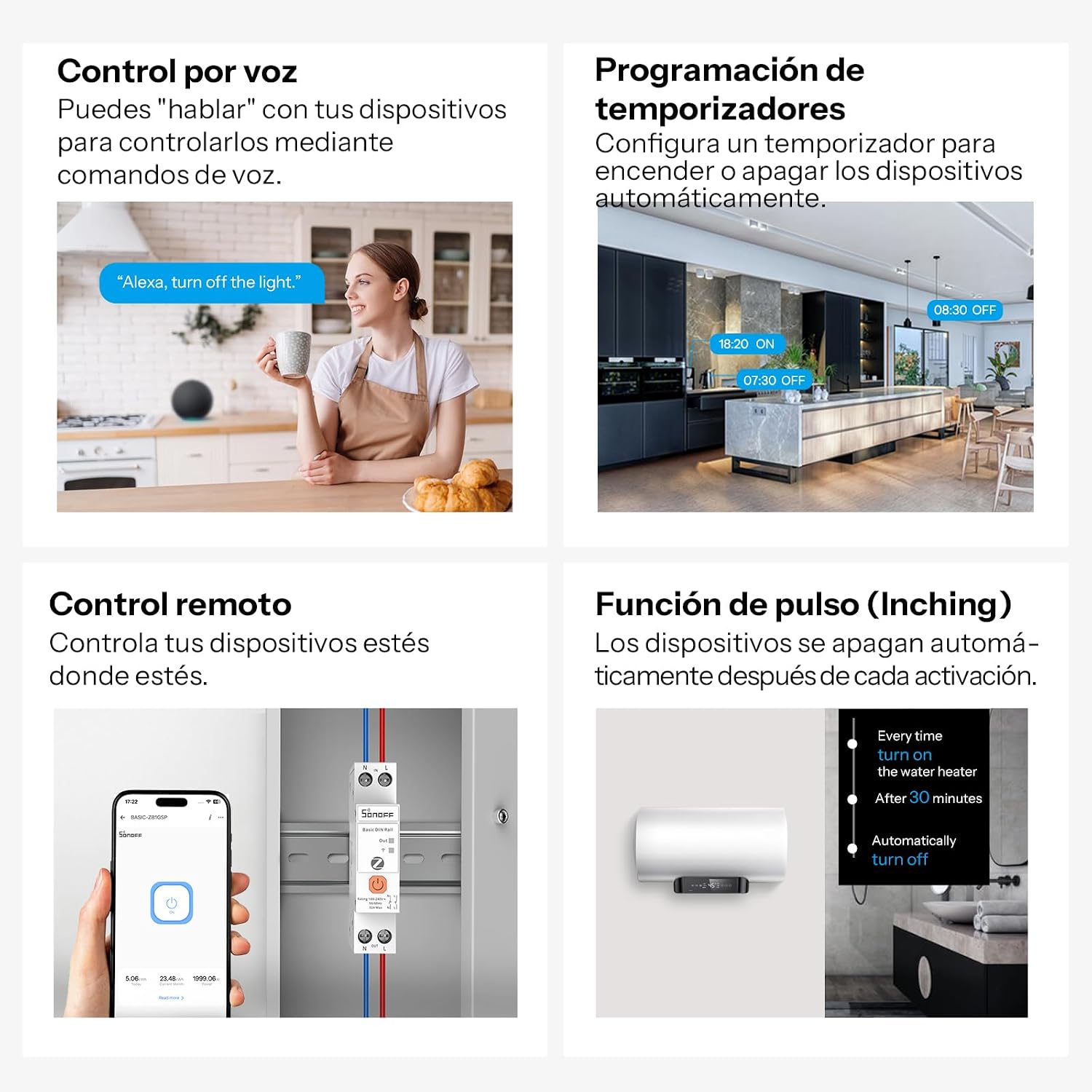 Interruptor inteligente SONOFF Basic DIN Rail Zigbee | BASIC-ZB1GSP