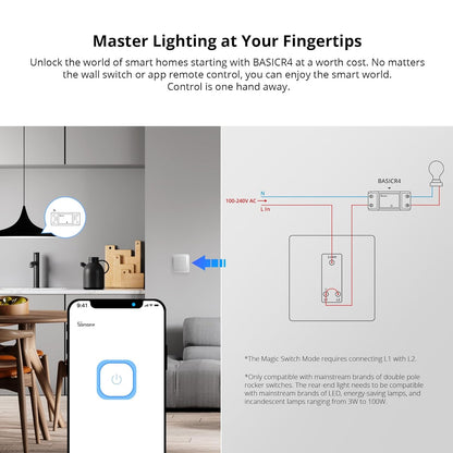 Interruptor inteligente Sonoff BASICR4 Wifi