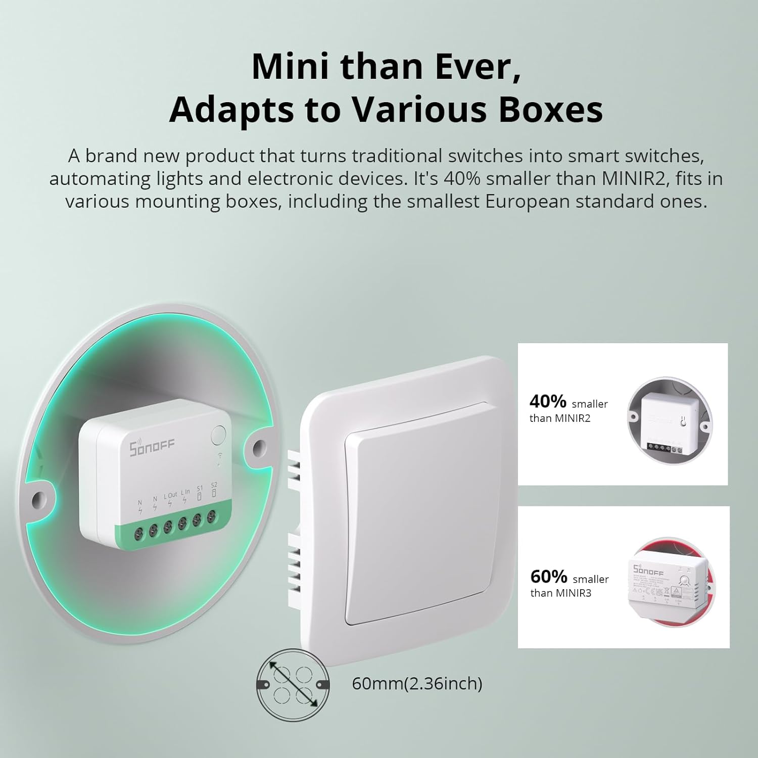 Interruptor inteligente Sonoff MINIR4M Wifi Matter