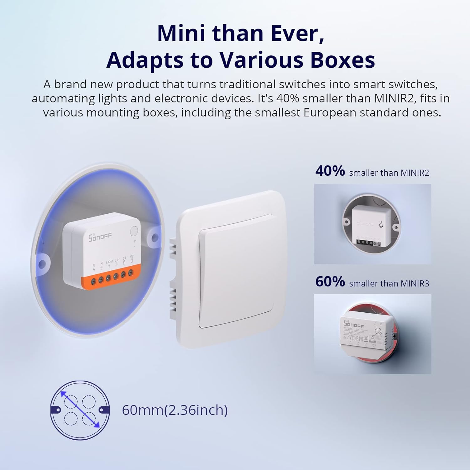 Mini Interruptor inteligente Sonoff MINIR4 Wifi