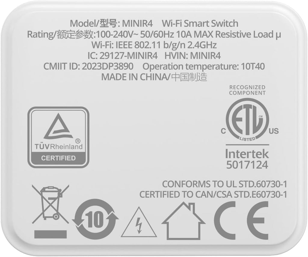 Mini Interruptor inteligente Sonoff MINIR4 Wifi