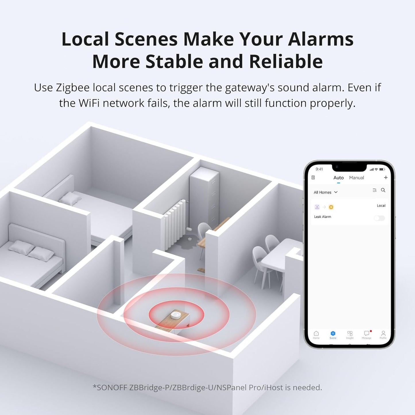 Sensor de fugas de agua Sonoff SNZB-05P Zigbee