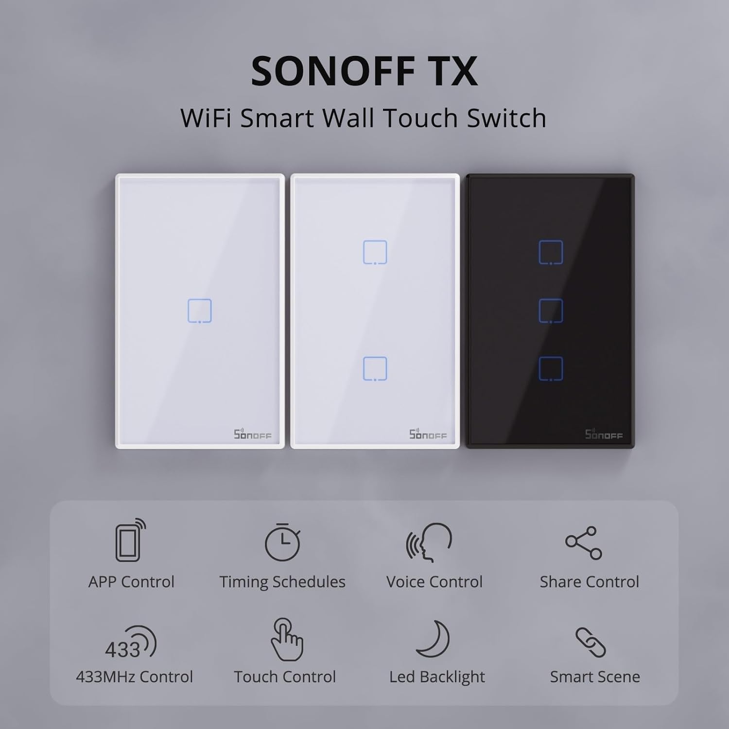 Interruptor Inteligente Sonoff T2