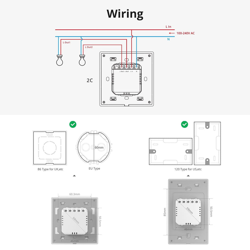 Interruptor Inteligente Sonoff Tx Ultimate T5 Wifi