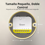 Interruptor Inteligente Zigbee SONOFF MINI DUO-L de 2 Canales | MINI-ZB2GS-L