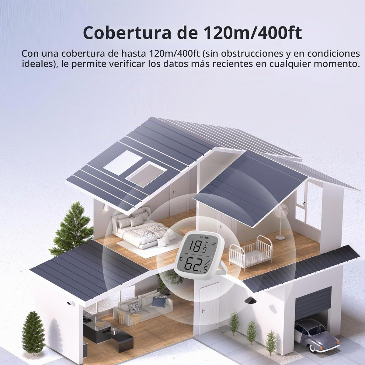 Sensor de temperatura y humedad Zigbee Sonoff SNZB-02D