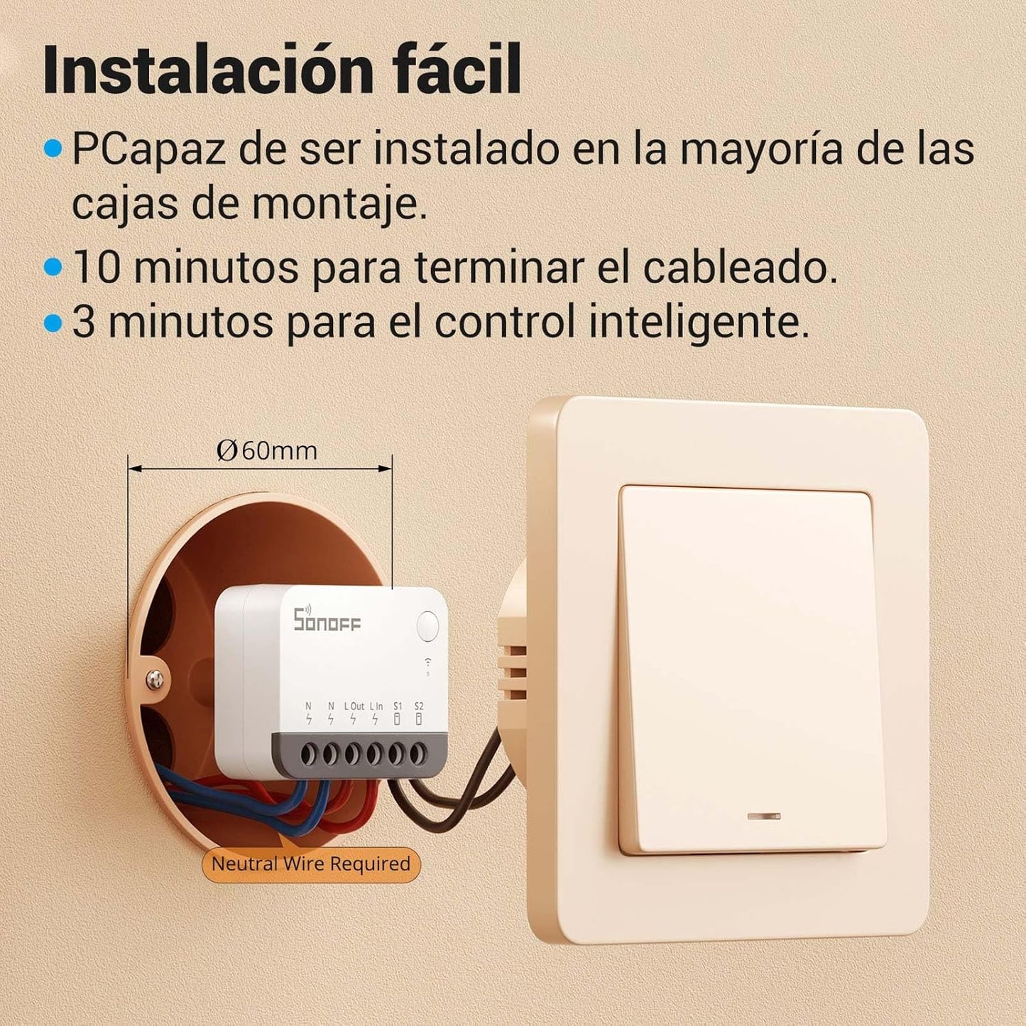 Rele Interruptor inteligente Sonoff ZBMINIR2 Zigbee