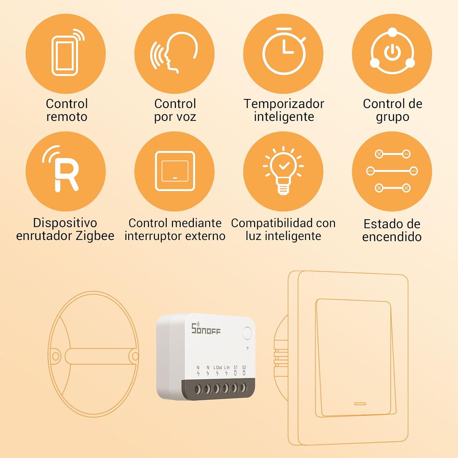 Rele Interruptor inteligente Sonoff ZBMINIR2 Zigbee