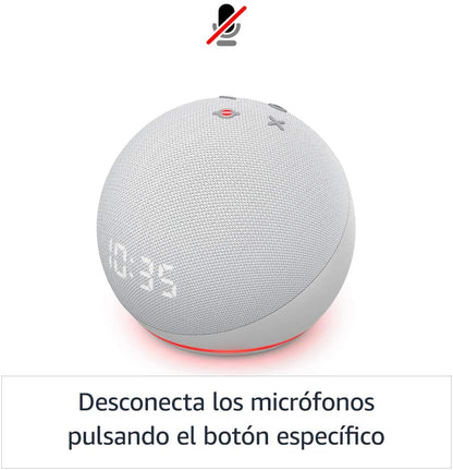 Echo Dot 4ta Generación Con Reloj | Parlante inteligente con Alexa